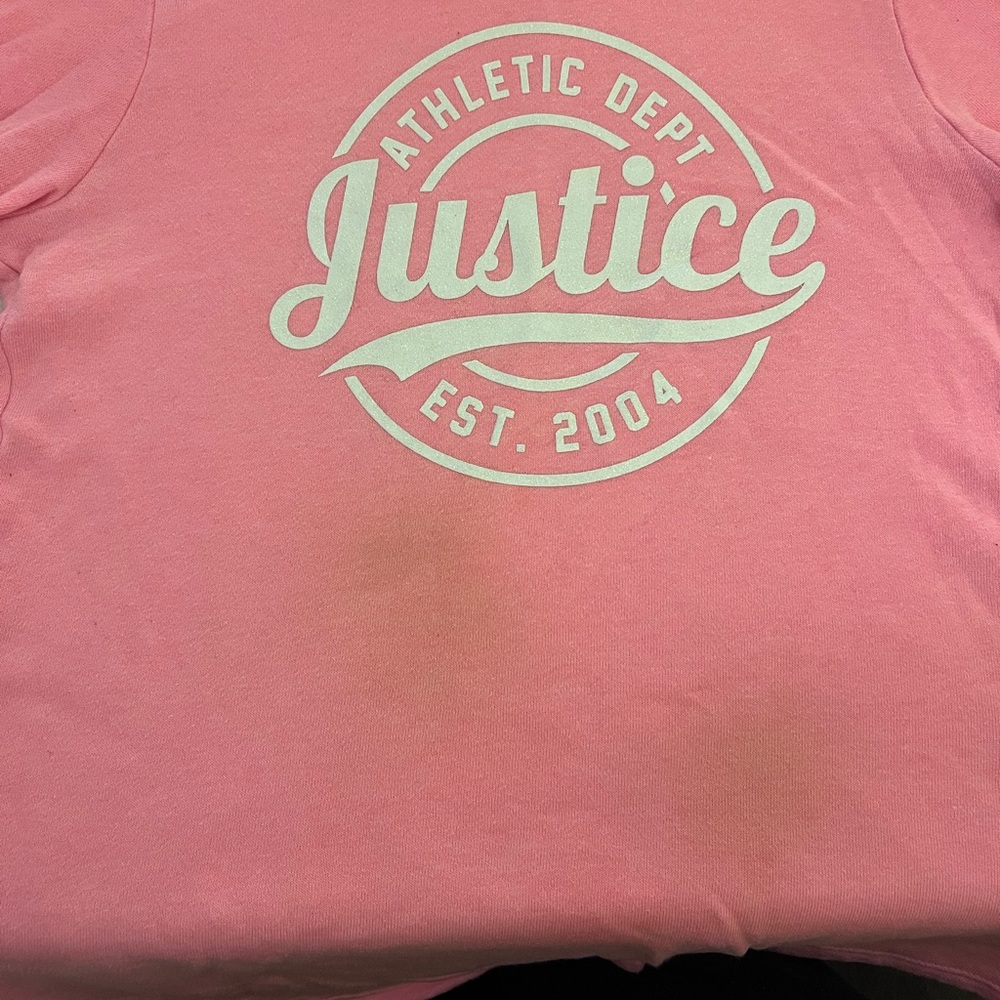 Girl’s Size Large(10) Pink JUSTICE Hooded Sweatshirt